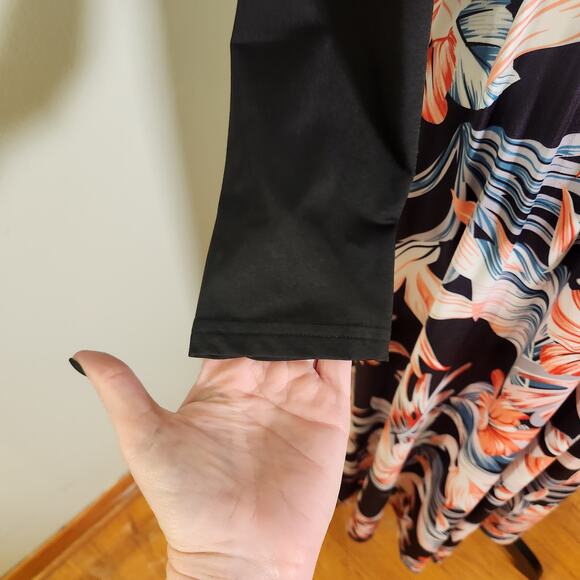 MOMMY AND ME Matching Long Sleeve Floral Maxi Dresses, Size Large & 4-5T - Picture 10 of 15